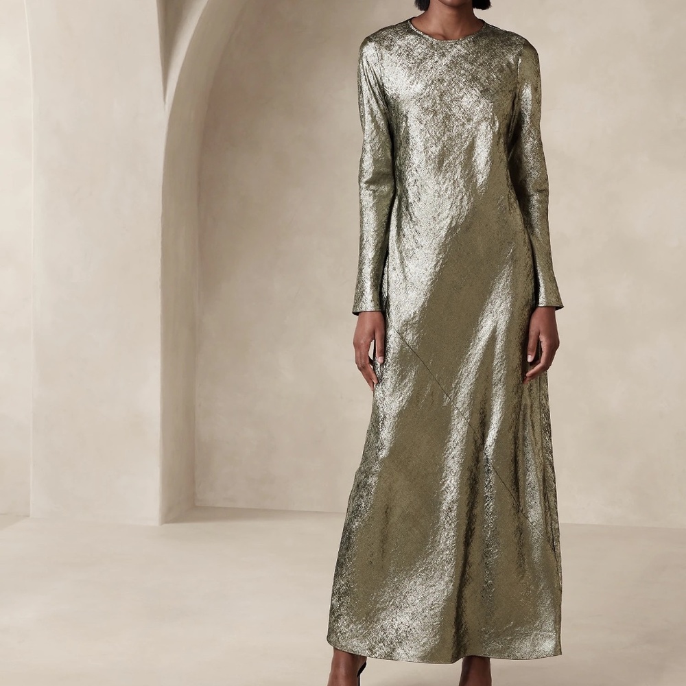 Banana Republic Inaya Gold Maxi Dress | Size XXL | NWT